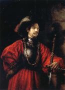 REMBRANDT Harmenszoon van Rijn, Portrait of a Man in Military Costume